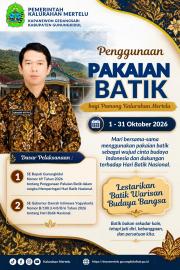 Sebulan Berbatik, Pamong Mertelu Dukung Pelestarian Budaya Bangsa